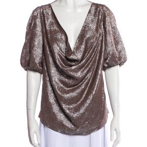 PORTS 1961 PLATINUM TOP size 6 brocade cowl reversible exquisite wot